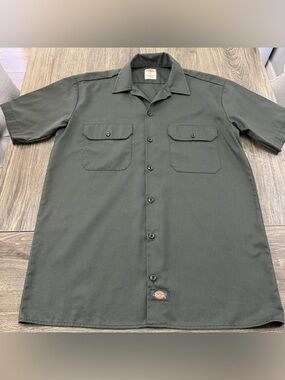 Dickies Men's Dark Gray Short Sleeve Work Shirt